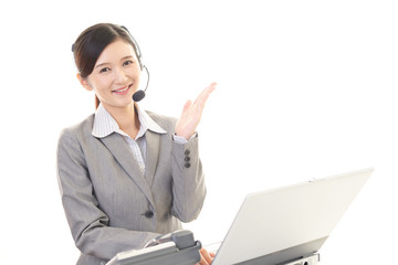 笑顔のオペレーター