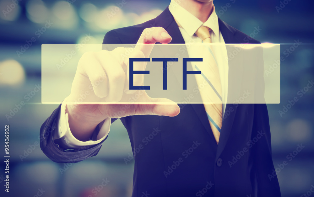 Canvas Prints business man holding etf