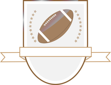 Rugby football logo emblem