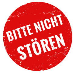 Bitte nicht stören Stempel rot 