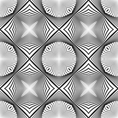 Obraz premium Design seamless monochrome geometric pattern