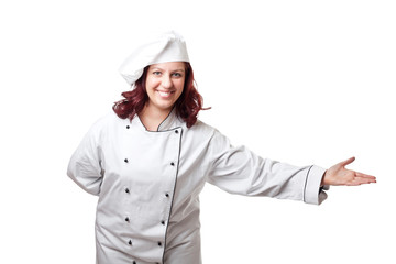 smiling woman chef