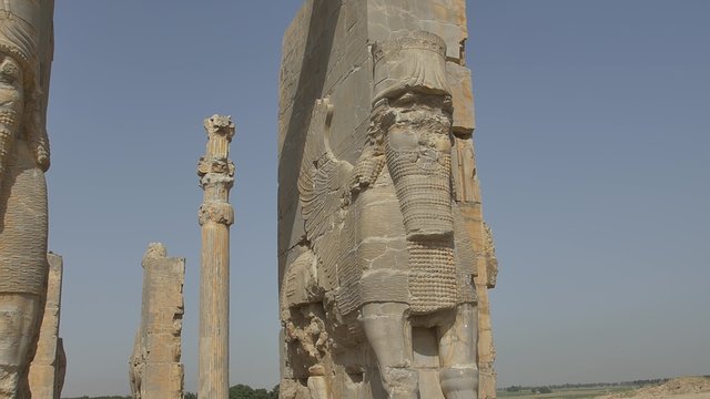 Persepolis Lamassu statues