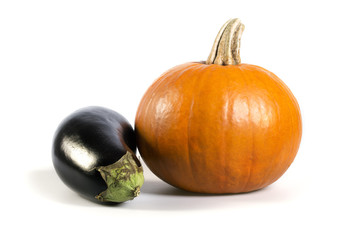 Pumpkin and aubergine