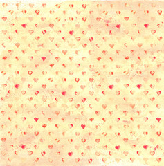 Vintage hearts background
