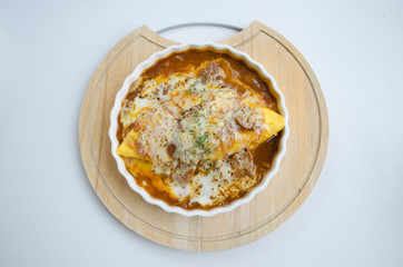 omlette with smoked salmon