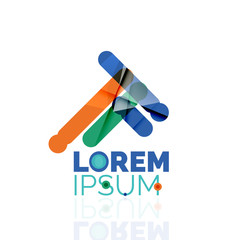 Logo, abstract geometric business icon