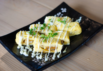 japanese egg sushi, Fried egg roll Tamagoyaki