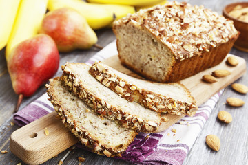Homemade banana cake