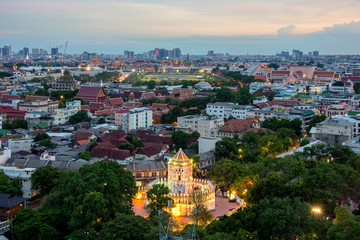 Grand palace at twilight in Bangkok, Thailand
