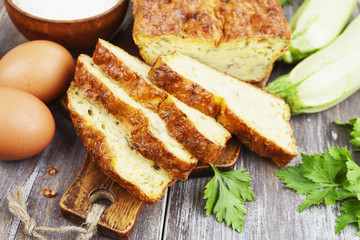 Vegetable pie with cheese and herbs