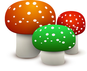 mushrooms vector  illustration isolated with shadow eps 10