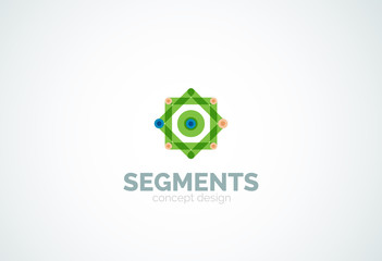 Vector outline minimal abstract geometric logo