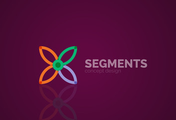 Vector outline minimal abstract geometric logo