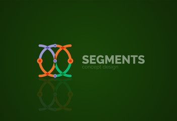 Vector outline minimal abstract geometric logo