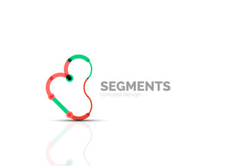 Vector outline minimal abstract geometric logo