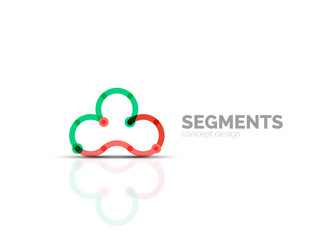 Vector outline minimal abstract geometric logo