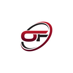 Obraz premium Modern Initial Logo Circle OF