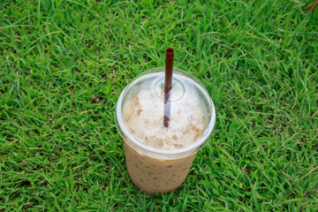 Cold coffee drink with ice
