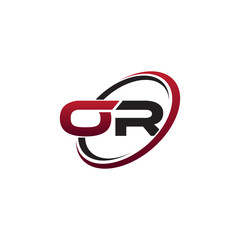 Modern Initial Logo Circle OR