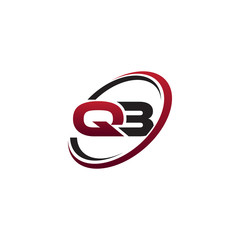 Modern Initial Logo Circle QB