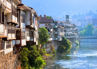 Traditional ottoman houses in Amasya, Turkey