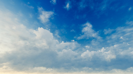 Cloudy blue sky abstract background, 3d illustration