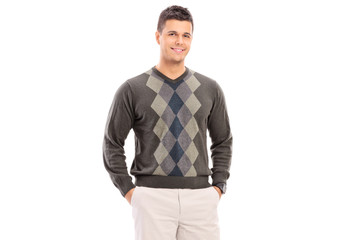 Fototapeta premium Casual young male model posing