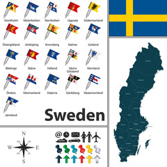 Map of Sweden © sateda
