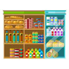 Fototapeta premium Supermarket interior concept