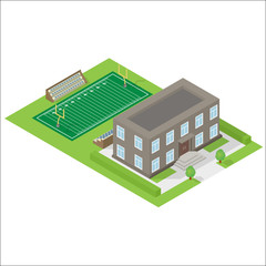 School isometric icon