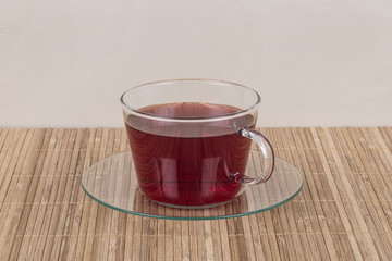 herbal tea on wooden table