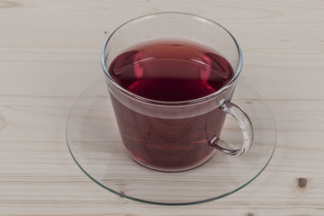 herbal tea on wooden table