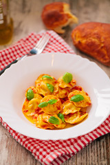 Ravioli with tomato sauce