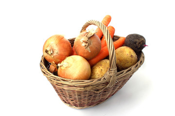 Basket of different vegetables