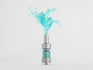 Ecig atomizer and ejuice splash