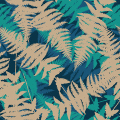 Seamless pattern of fern leaves. illustration