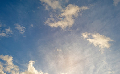 Clouds forecasting weather in autumn
