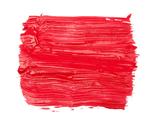 Strokes of red paint