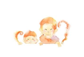 猿の兄弟、淡色
