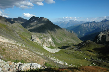 great saint bernard pass in the Swiss Alps