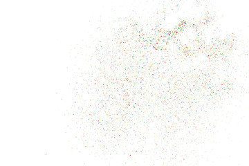 Colorful explosion of confetti. Grainy abstract  colorful texture on a white background. Design element. Vector illustration,eps 10.
