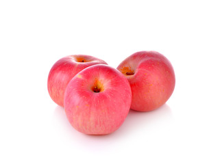 Red ripe apple on white background