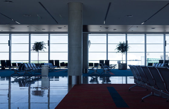 Modern airport interiors