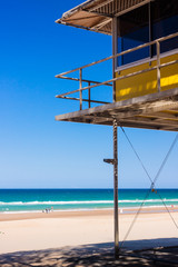 Fototapeta na wymiar Lifeguard Hut Facing The Beach