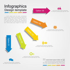 Infographic report template with place for your text. Vector