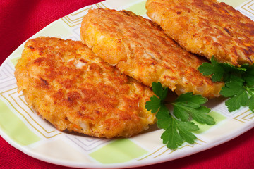 vegetable cutlets with cabbage
