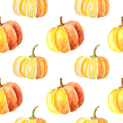Watercolor autumn pattern
