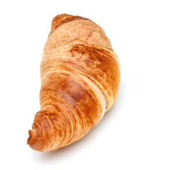 Croissant or  crescent roll isolated on white background cutout