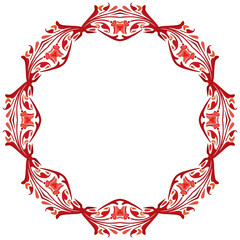 Illustrated decorative circle
